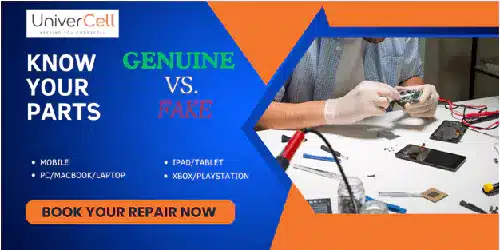 Genuine vs Fake mobile parts by univercell