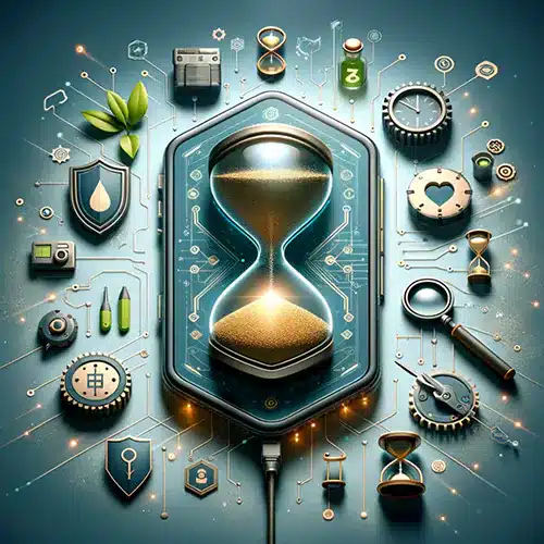 A AI generated sand watch glass