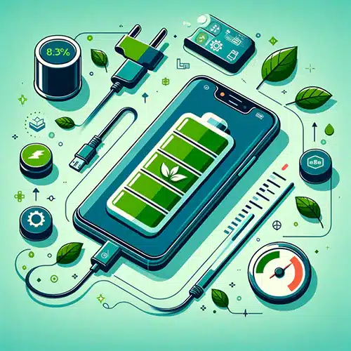 A AI generated image of phone battery