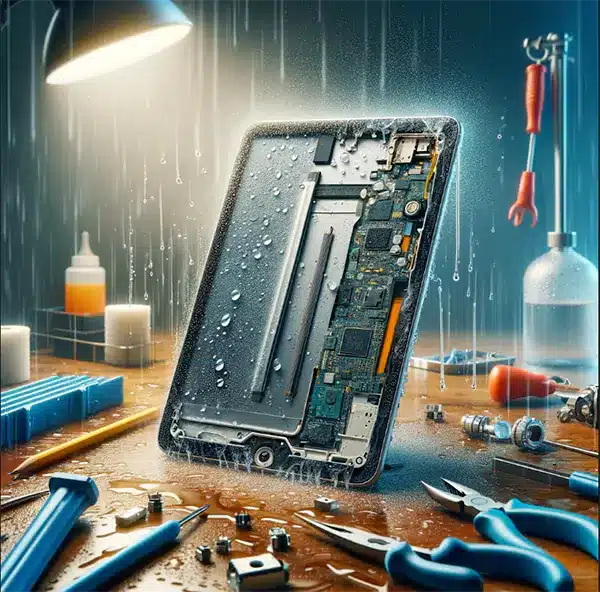 tablet Water Damage repairing by repair tools