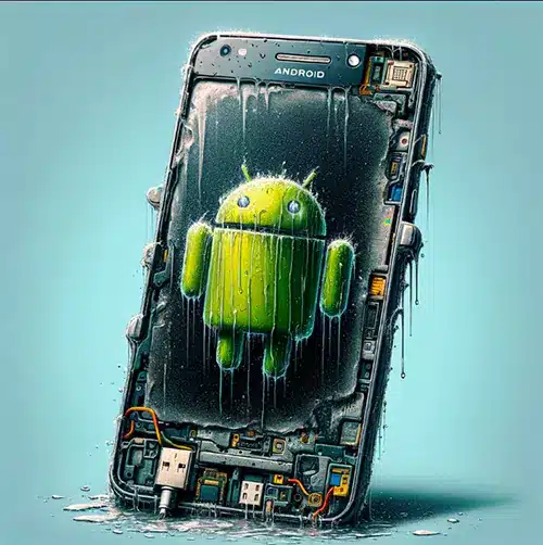 Android mobile damaged by water and need a repair