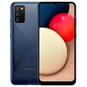 samsung galaxy A02S in dark blue color