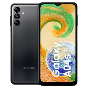 samsung galaxy A04S in black color