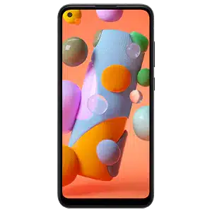 samsung galaxy A11 in black color