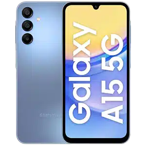 samsung galaxy A15 in blue color
