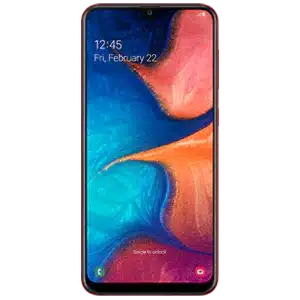 samsung galaxy A20 in black color