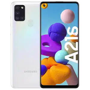 samsung galaxy A21S in white color