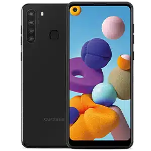 samsung galaxy A21 in black color
