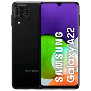 samsung galaxy A22 in black color
