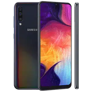 samsung galaxy A50 in black color