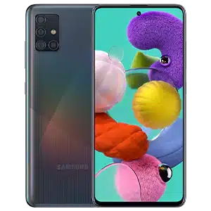 samsung galaxy A51 in dark blue color