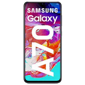 samsung galaxy A70 in blue color